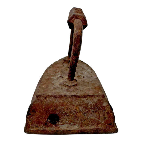 Antique Cast Iron Sad Iron ST. LOUIS Rustic Primitive Doorstop 6lb13oz 6.25” - Picture 5 of 11